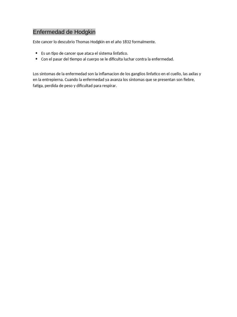 Enfermedad de Hodgkin PDF — free download
