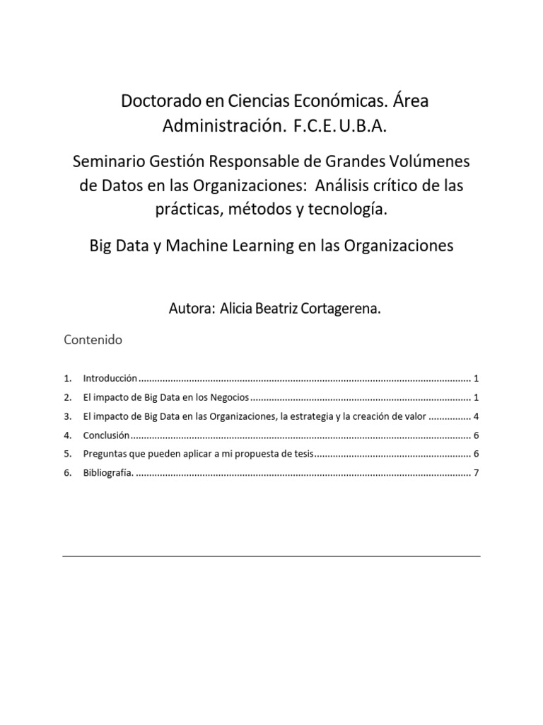 Impacto de Big Data en Negocios | PDF | Big Data | Business