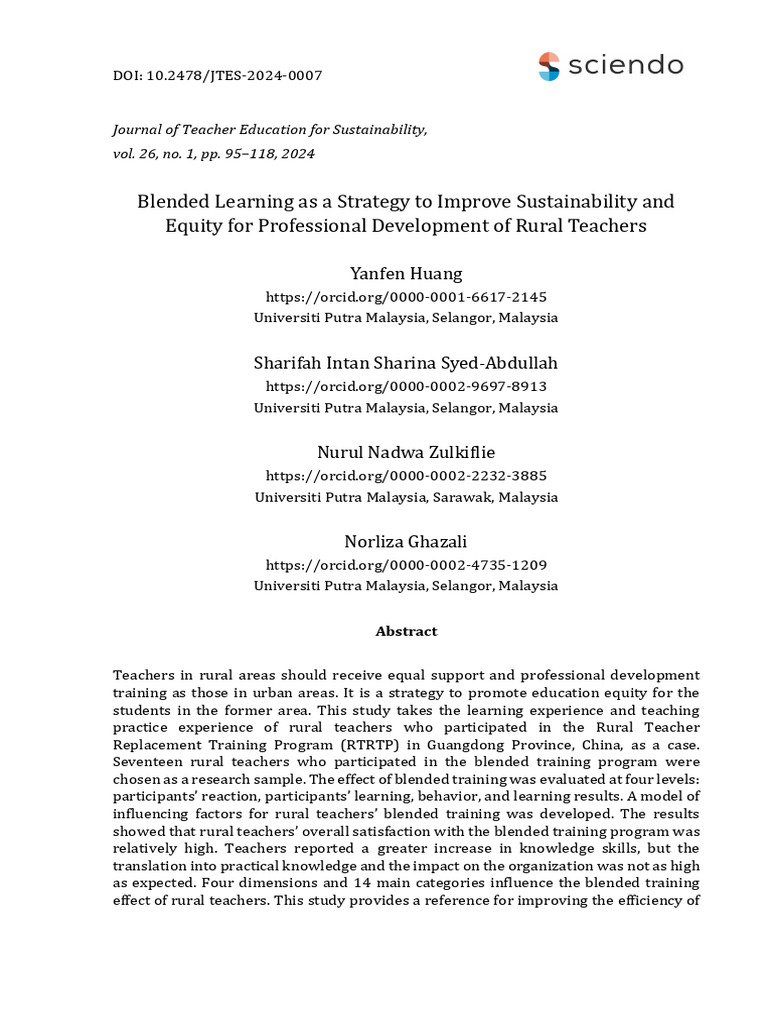 Blended Learning As A Strategy | PDF | Teachers | Learning