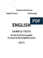 TESTE La Limba Engleza Clasa 9 Moldova 2011