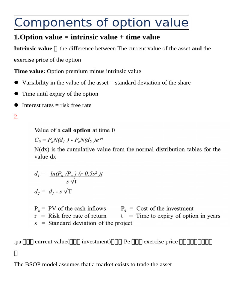 Understanding Option Value Components | PDF | Greeks (Finance) | Option ...