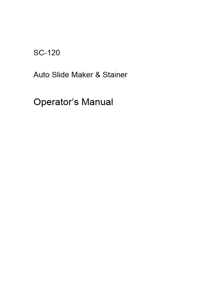 SC-120 - Operator¡ S Manual - 13.0 - EN | PDF | Medical Device | Trademark