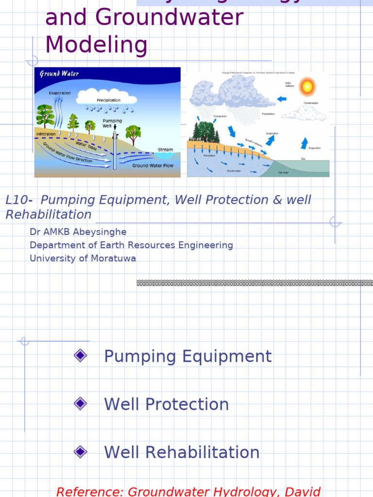 Groundwater Pumping Equipment Guide | PDF | Pump | Turbomachinery