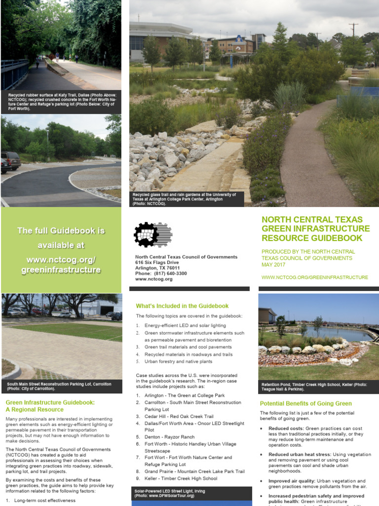 GreenInfrastructureGuide Brochure Final | PDF | Sidewalk | Surface Runoff