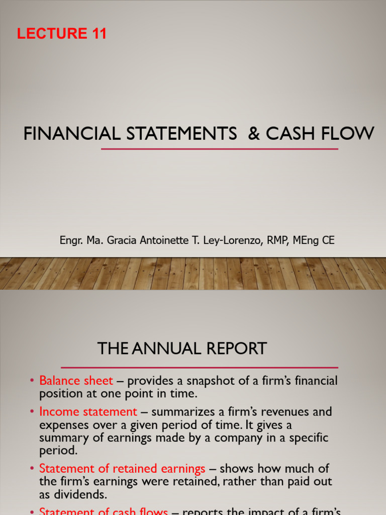 Financial Statements and Cash Flow Overview | PDF | Equity (Finance ...