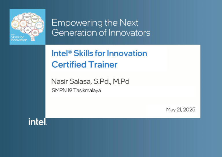 Intel Skills for Innovation Trainer Guide | PDF
