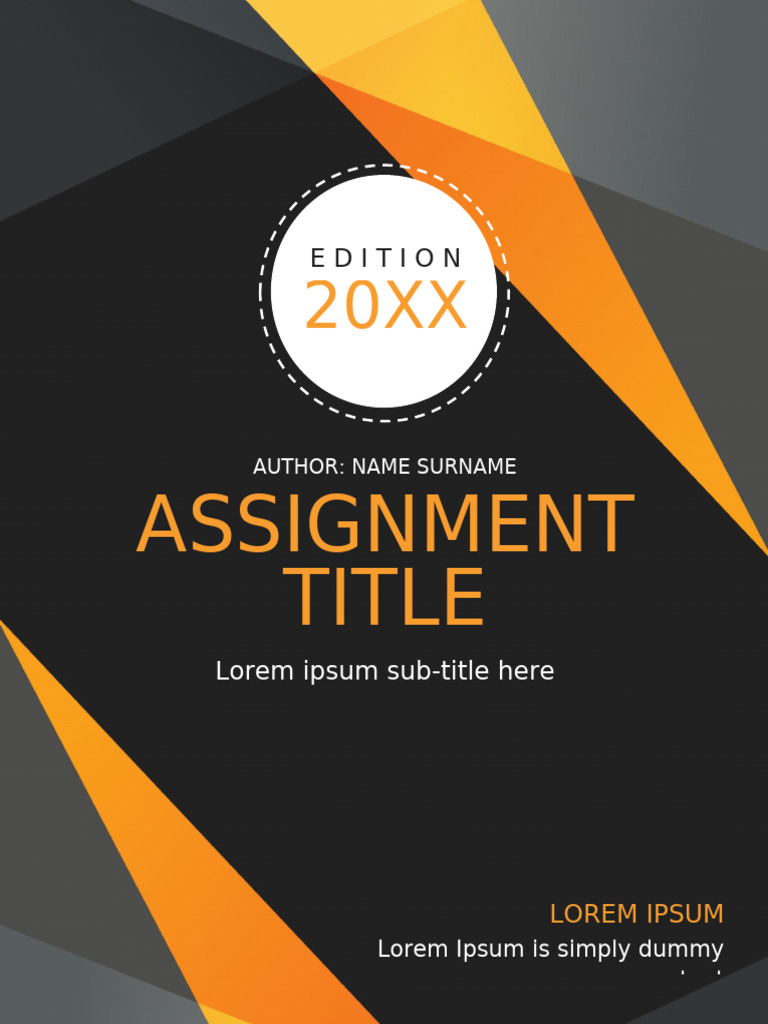 Assignment First Page Design | PDF