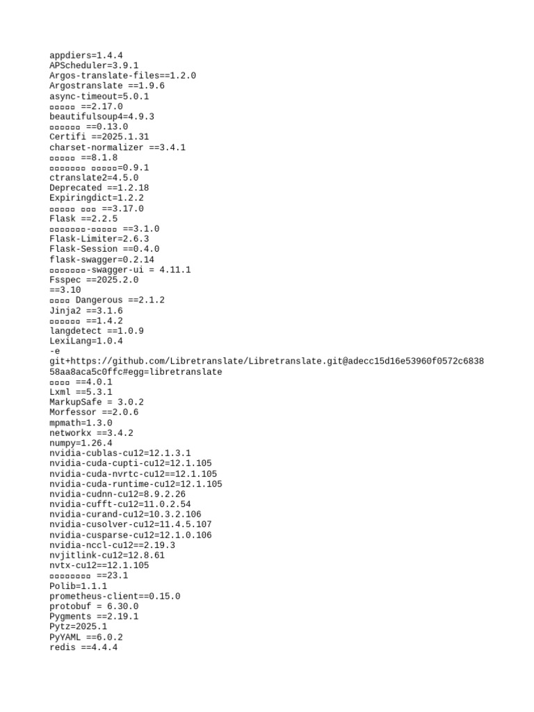 Python Package Dependencies List | PDF