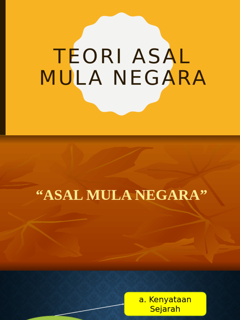 Teori Asal Mula Negara dan Pendekatannya | PDF