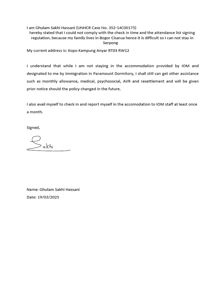 Statement Form v5 - Self Accomodated PDF | PDF