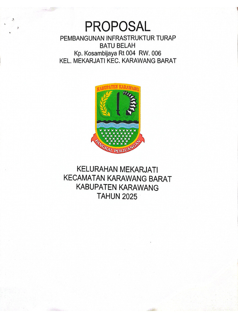 RJIT Kosambijaya Mekarjati Karawang Barat 1570040 | PDF