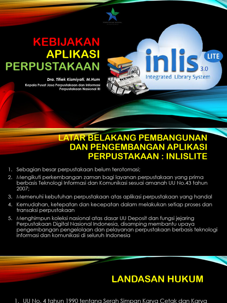 Kebijakan Pengembangan INLISLite | PDF