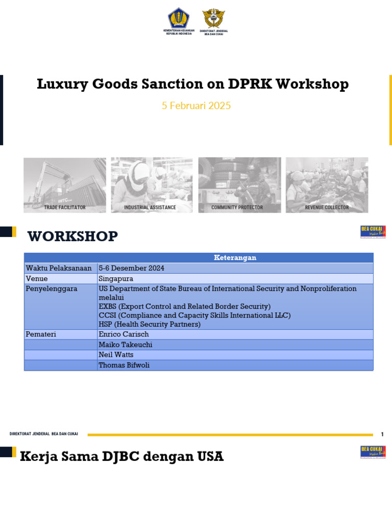 Sanksi Barang Mewah untuk DPRK 2025 | PDF