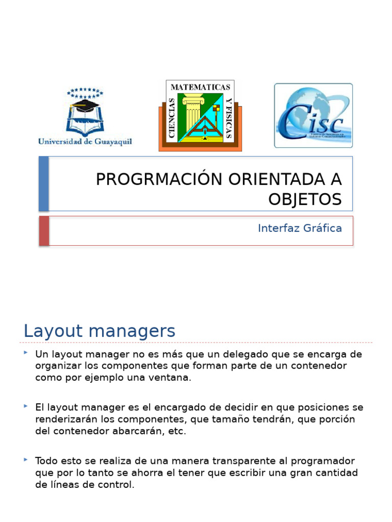 Layout Managers en Programación Java | PDF | Informática | Programación ...
