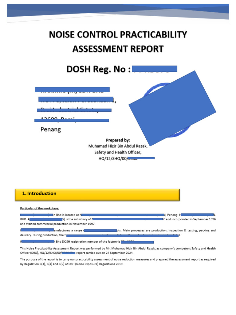 Noise Control Practicability Assessment | PDF | Noise | Sound