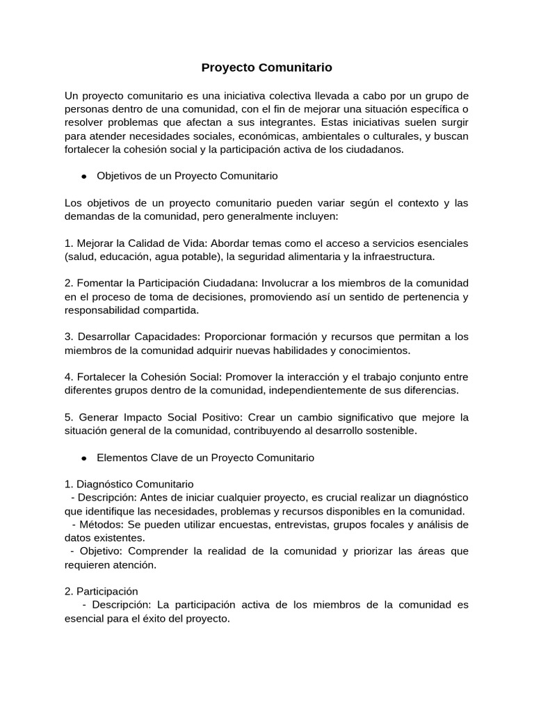 Guía de Proyectos Comunitarios Efectivos | PDF | Comunidad ...