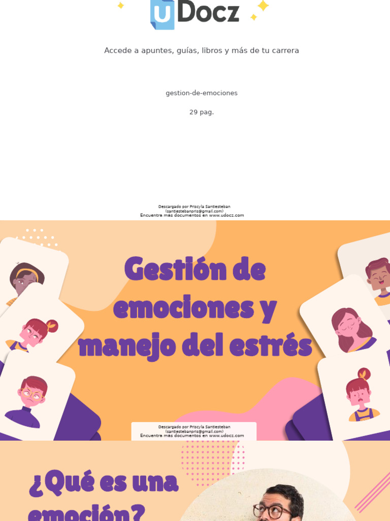 Gestión de emociones y estrés eficaz | PDF | Las emociones | Estrés ...