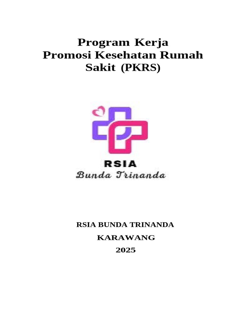 Program Kerja Promosi Kesehatan RSIA | PDF