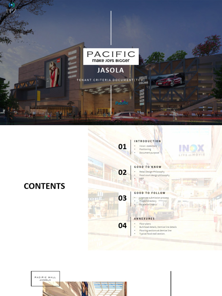 Pacific Mall Jasola Tenant Guidelines | PDF | Countertop | Lighting