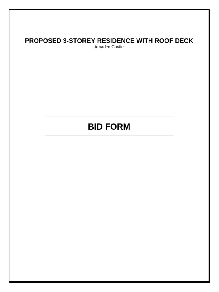 Bid Form | PDF