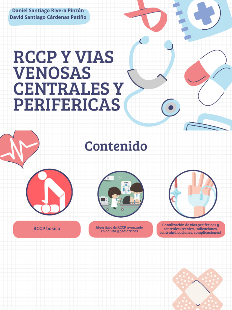 RCCP y Vias Venosas Centrales y Perifericas | PDF | Especialidades ...
