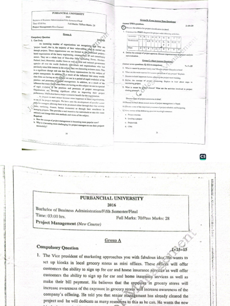 Project MGMT 5th Sem | PDF