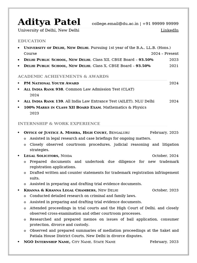 Sample CV For Masterclass | PDF | Public Law | Judiciaries