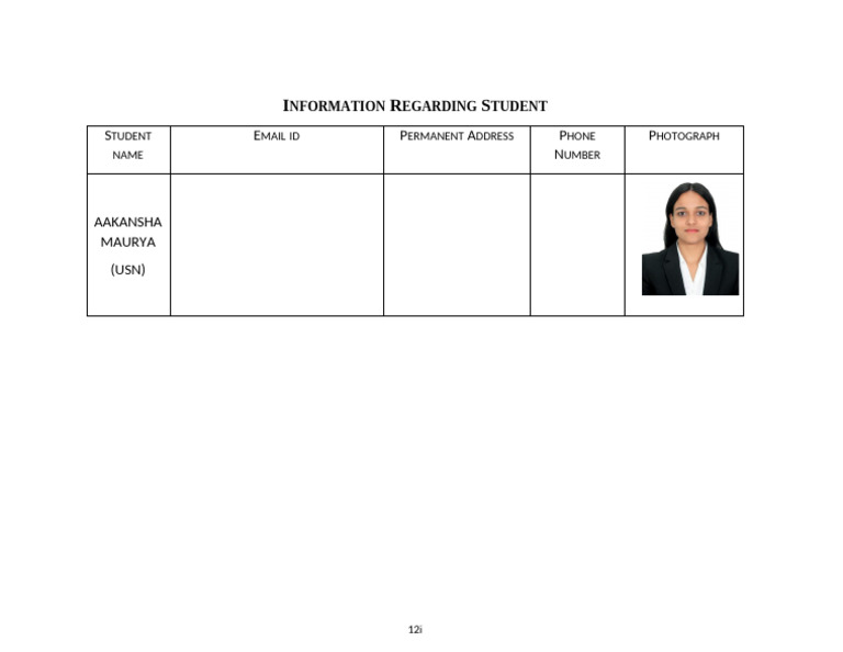 Information Regarding Student | PDF