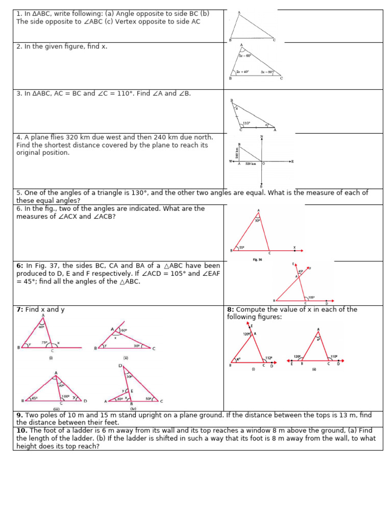 7th Maths L - 6 Triangles | PDF
