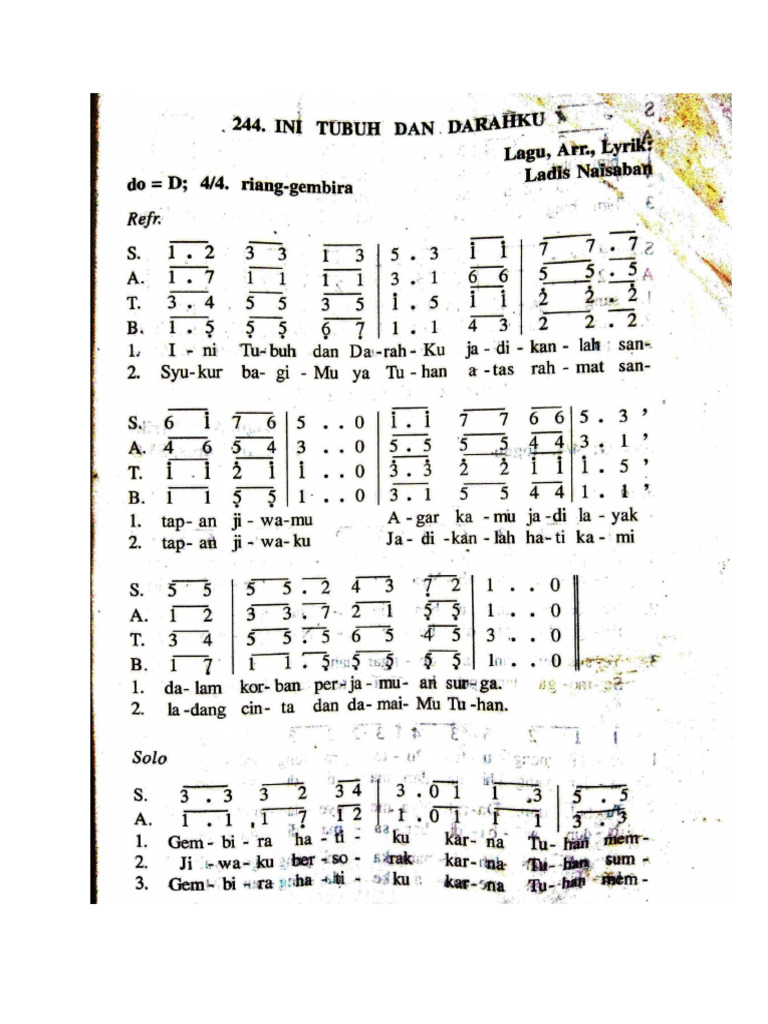Ini Tubuh Dan DarahKu - Ladis Naisaban | PDF