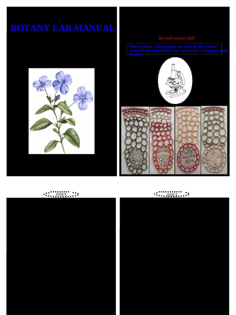 Botany Lab Manual 2025 Edition | PDF | Leaf | Stoma