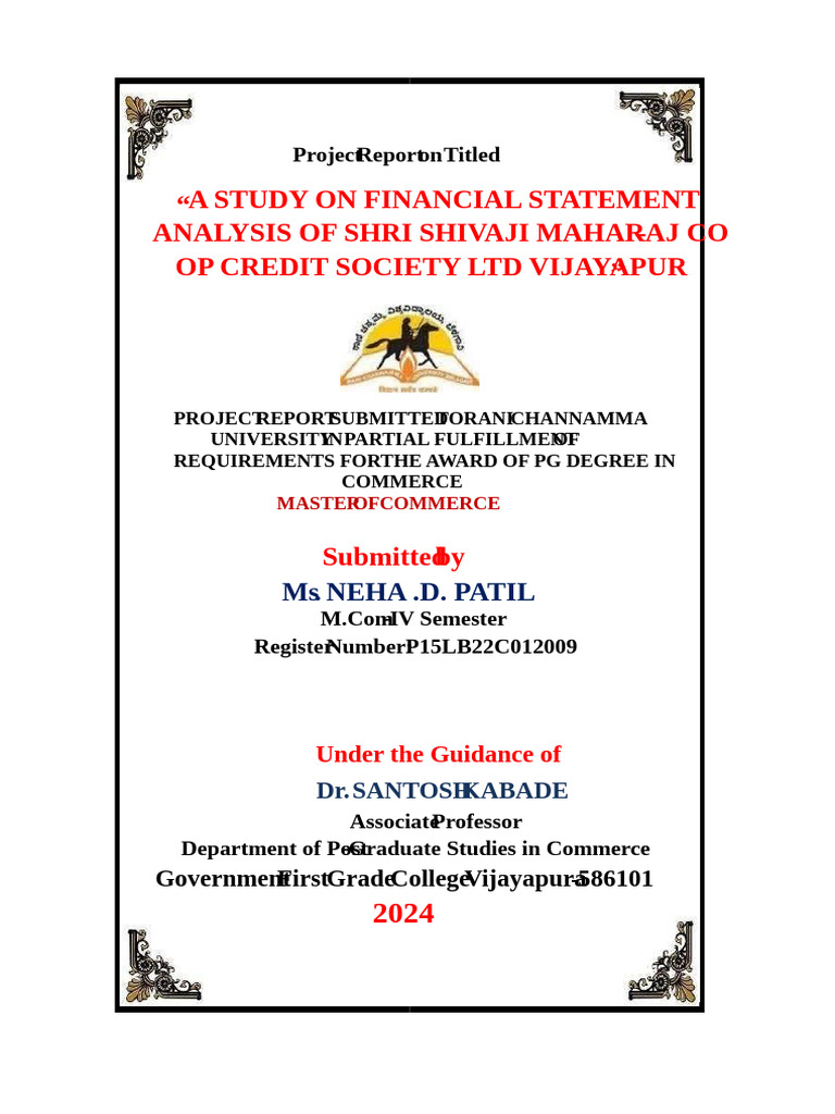 Financial Statement Analysis of Co-Op Society | PDF | Banks | Cooperative
