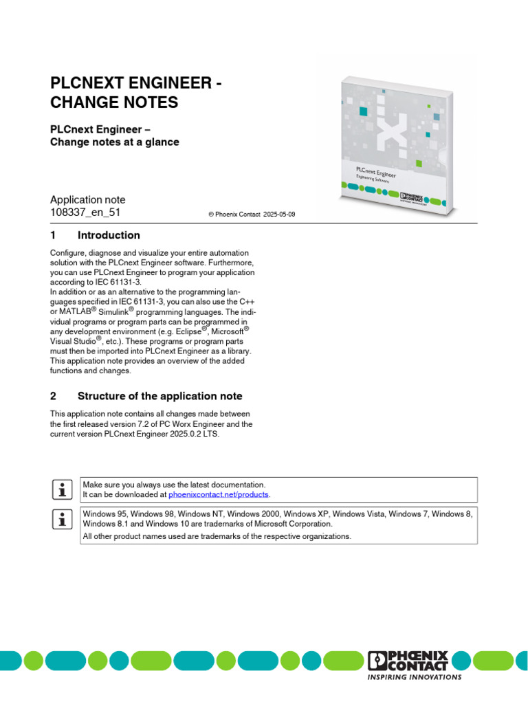 Ah en Plcnext Engineer Change Notes 108337 en 51 | PDF | Microsoft ...