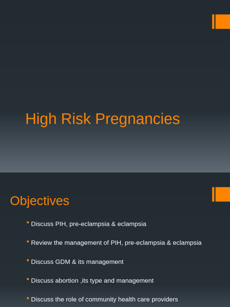 High Risk Pregnancy Management Guide | PDF | Hypertension | Miscarriage