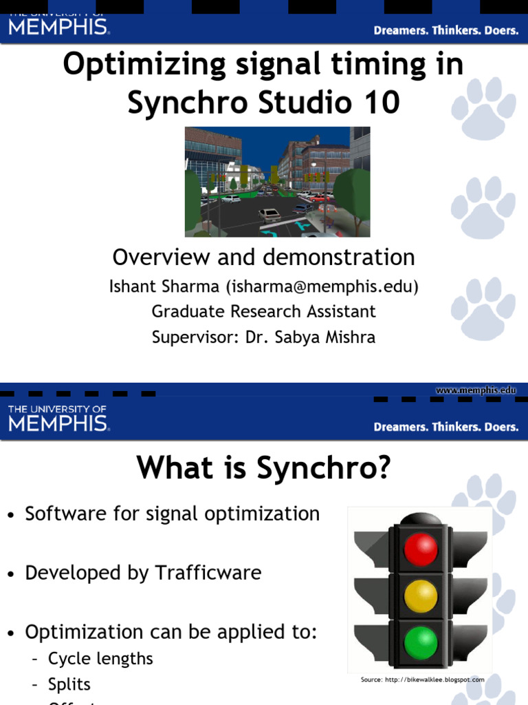 Signal Timing Optimization in Synchro | PDF | Intersection (Road) | Traffic