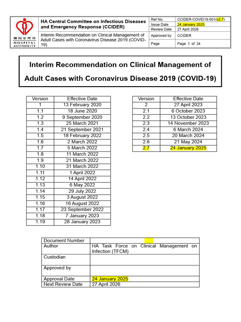 COVID-19 Clinical Management Guidelines | PDF | Health Care | Clinical ...