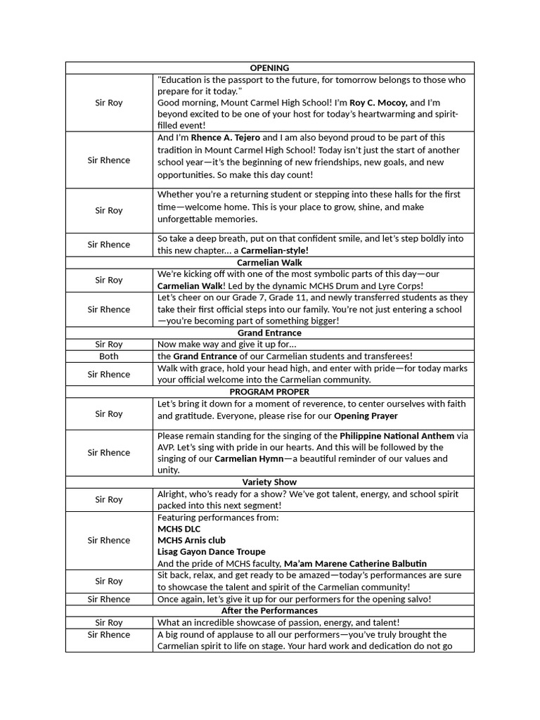 Carmelian Walk Script | PDF