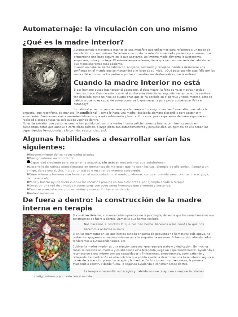 Automaternaje 1 P | PDF | Psicoterapia | Psicología Social
