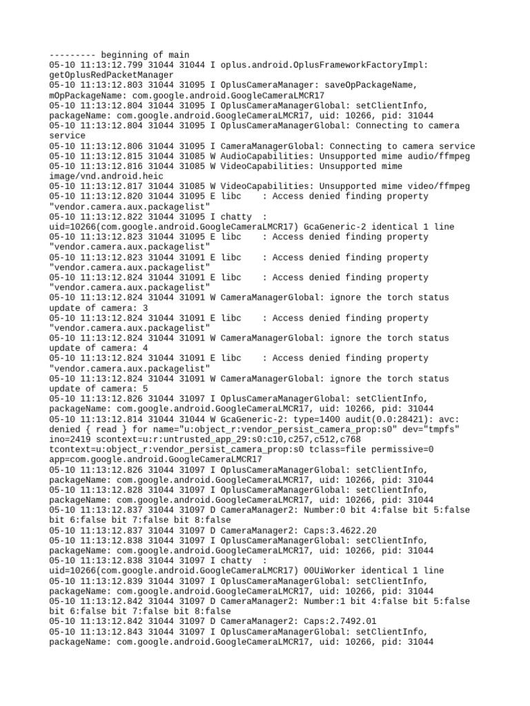 Log Cat 1746864792708 | PDF | Operating System Technology | Process ...