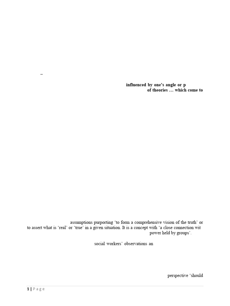 Social Work Practice Perspectives Explained | PDF | Empowerment ...