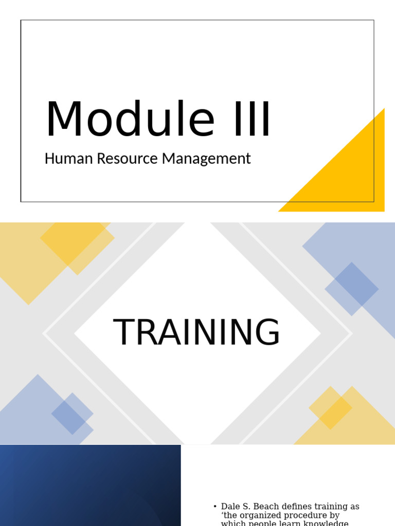 Human Resource Training Overview | PDF | Performance Appraisal ...