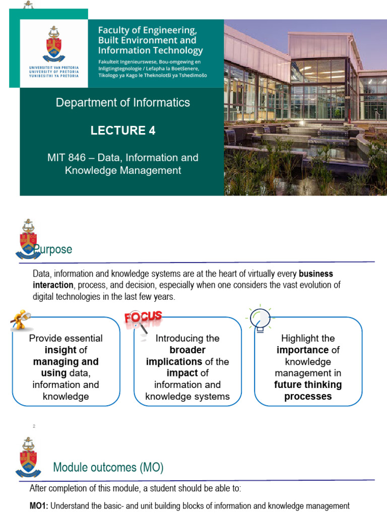 MIT 846 Topic 4 | PDF | Knowledge Management | Information