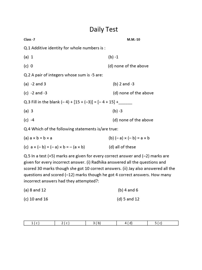 Class 7 | PDF