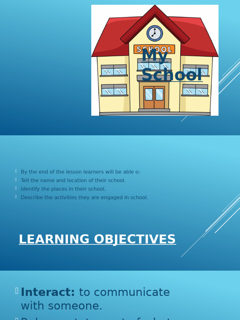 My School Lesson Plan Overview | PDF