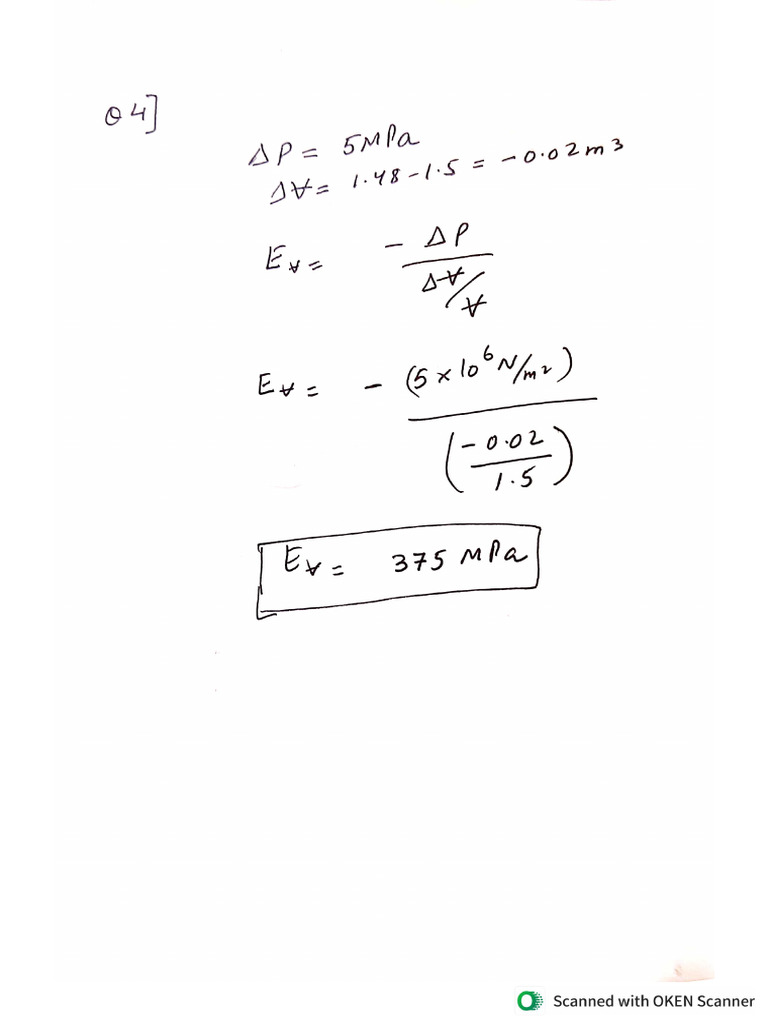 Bulk Modulus Fluid Mechanics | PDF