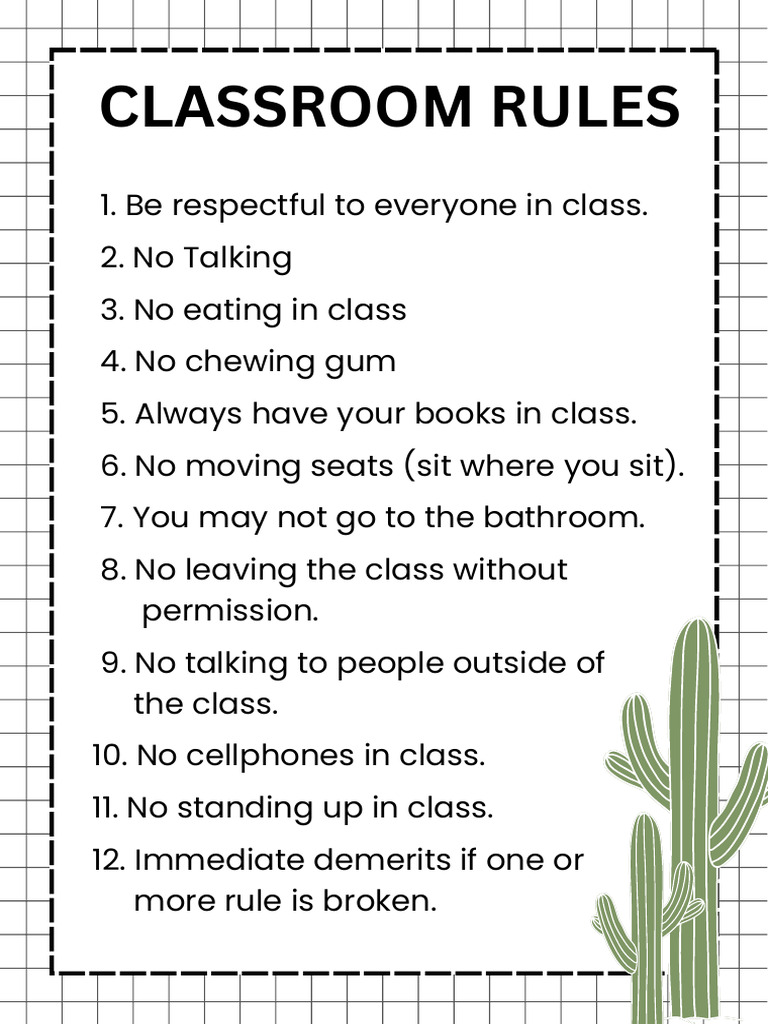 Essential Classroom Rules for Students | PDF