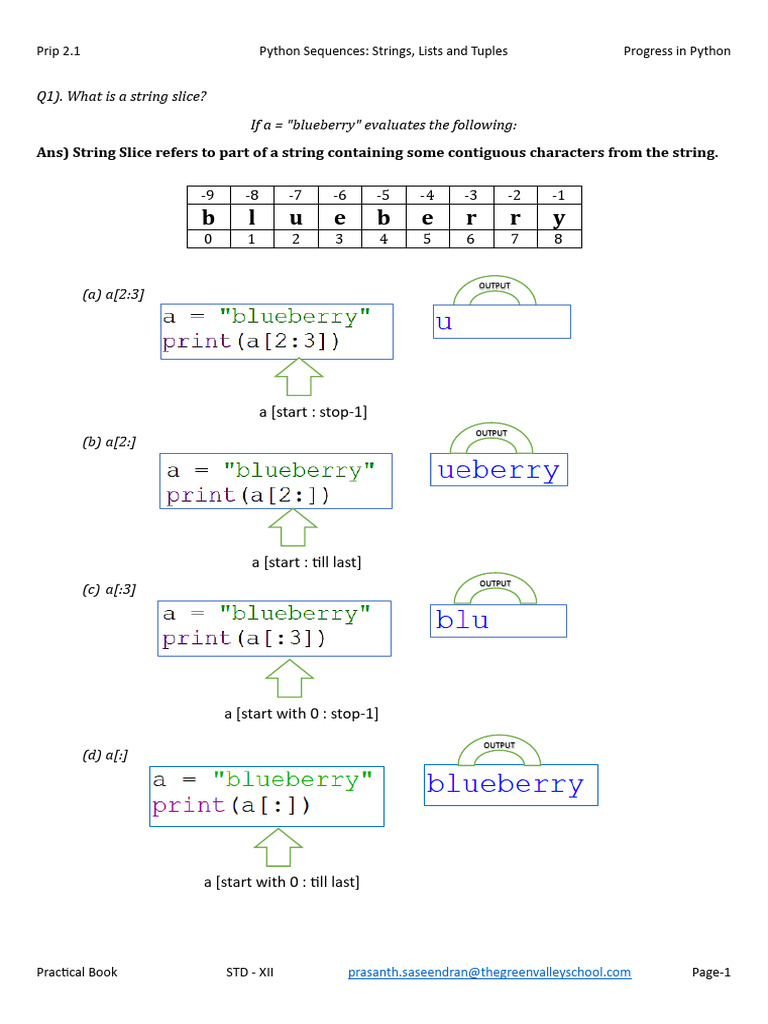 Python Sequences: Strings and Lists Guide | PDF | String (Computer ...