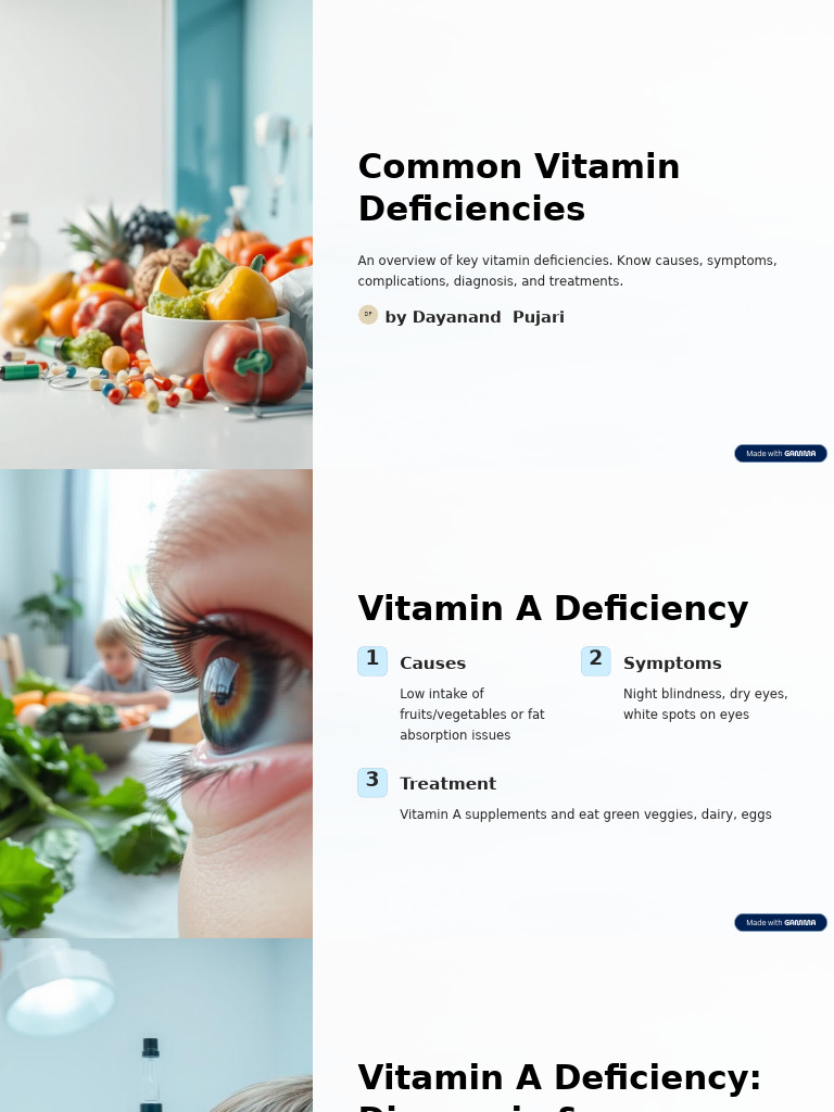 Key Vitamin Deficiencies Explained | PDF | Vitamin | Vitamin D