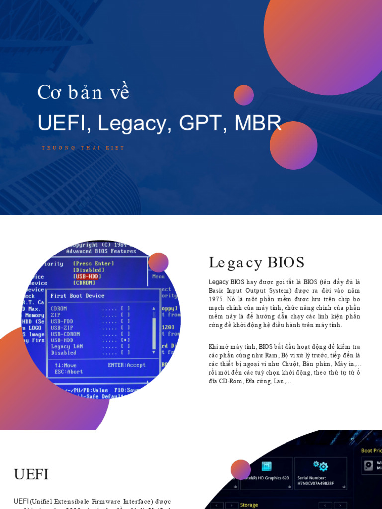 Uefi, Legacy, GPT, MBR | PDF