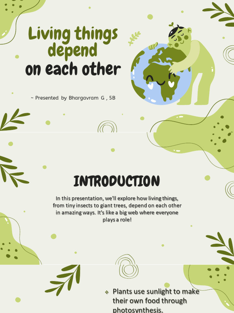 Living Things Depend On Each Other 2 | PDF